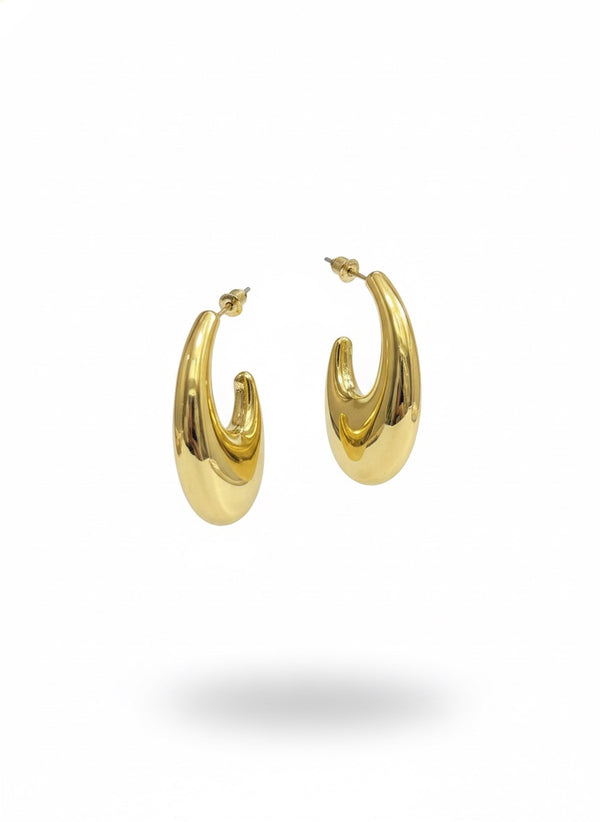 Vintage Metal Teardrop Earring