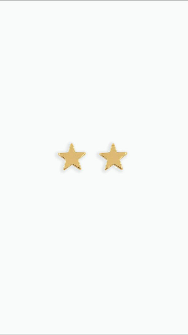 Sparkling star stainless gold studs