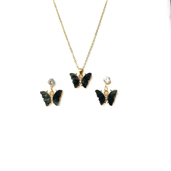 Premium quality black butterfly set